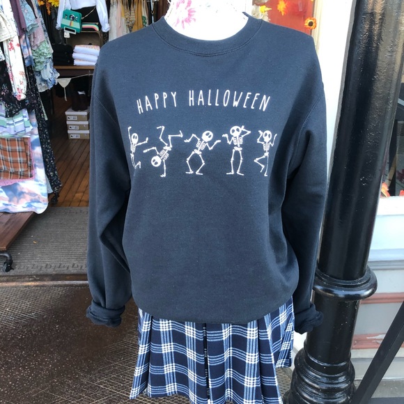 New black skeleton Halloween sweatshirts - Picture 2 of 2